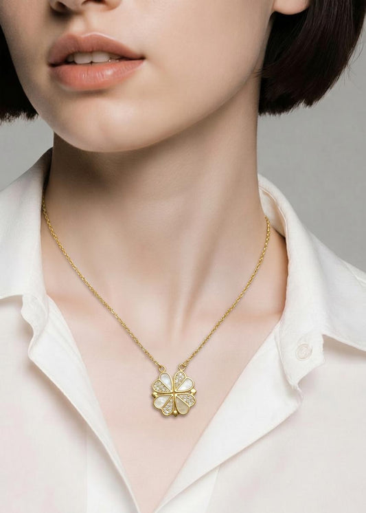 Elegant Gold Floral Necklace